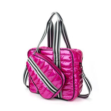 Load image into Gallery viewer, Quilted Pink Pickleball Tote
