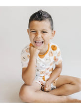Load image into Gallery viewer, Pink Smiley Bamboo Two Piece Short Set