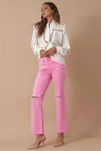 Load image into Gallery viewer, High Rise Slim Straight Relaxed Color Denim