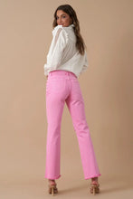 Load image into Gallery viewer, High Rise Slim Straight Relaxed Color Denim
