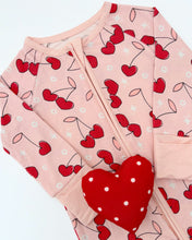 Load image into Gallery viewer, Cherry Heart Bamboo Infant Outfit
