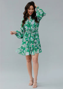 Dylan Green Floral  Dress