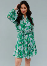 Load image into Gallery viewer, Dylan Green Floral  Dress

