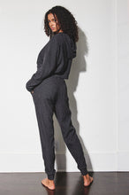 Load image into Gallery viewer, Kinley Ribbed Charcoal Hoodie &amp; Pant Set
