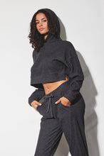 Load image into Gallery viewer, Kinley Ribbed Charcoal Hoodie &amp; Pant Set

