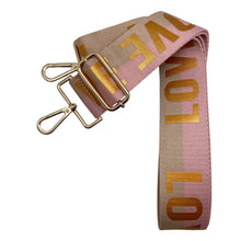 Load image into Gallery viewer, Love Love Gold Purse Strap
