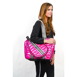Quilted Pink Pickleball Tote