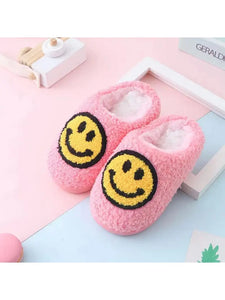 Kids Smiley Pink Slippers