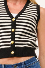 Load image into Gallery viewer, Hamptons Stripe Sweater Vest
