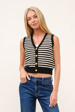 Load image into Gallery viewer, Hamptons Stripe Sweater Vest
