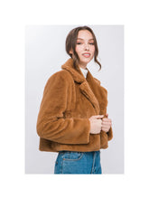 Load image into Gallery viewer, Teddy Faux Fur Cropped Jacket

