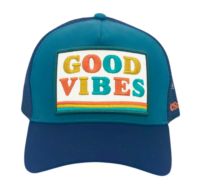 Soulbyrd Teal/ Blue Good Vibes Trucker Hat