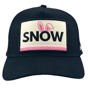 Snow Bunny Black Trucker Hat