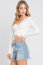 Load image into Gallery viewer, Arie Tie Front Crop Top
