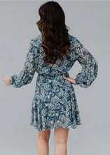 Load image into Gallery viewer, Jennie Blue &amp; Cream Floral Dress
