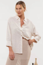 Load image into Gallery viewer, Madelyn Beige Button Up Top
