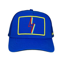 Load image into Gallery viewer, Soulbyrd Blue Bolt Trucker Hat
