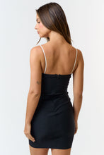 Load image into Gallery viewer, Bow Front Contrast Mini Dress
