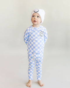 Checkered Blue Smiley Lounge Set