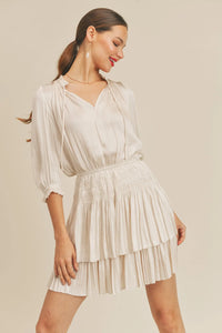 Jamie Silky Three-Quarter Sleeve Dress