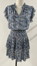 Load image into Gallery viewer, Amber Chevron Printed Mini Smocked Dress
