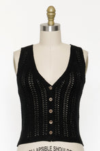 Load image into Gallery viewer, Mila Button Up Crochet Sweater Tank
