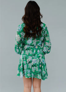 Dylan Green Floral  Dress