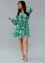 Load image into Gallery viewer, Dylan Green Floral  Dress
