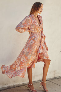 PREORDER  Ibiza Glow Midi Wrap Dress