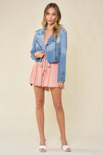 Load image into Gallery viewer, PREORDER BESTSELLER Brielle Denim Moto Jacket
