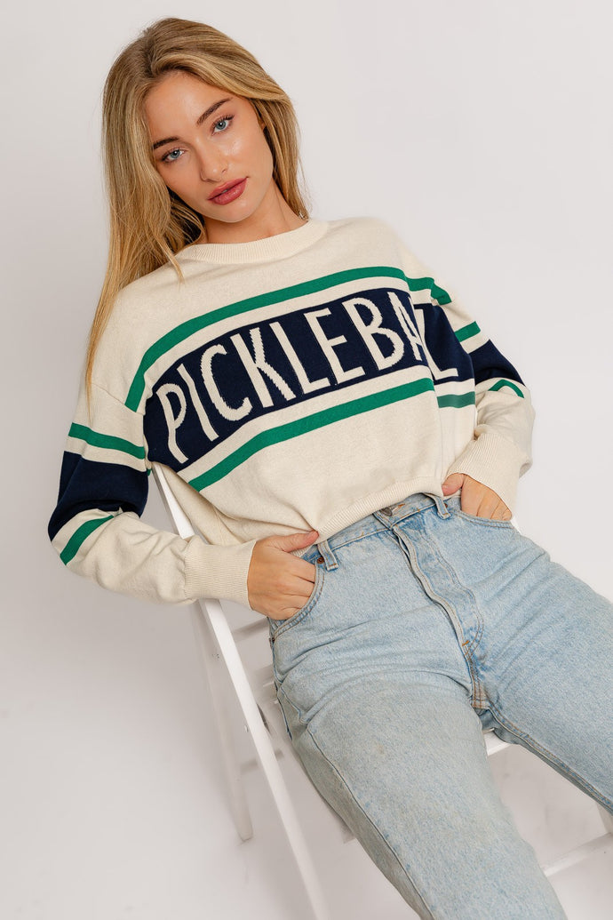 Let's Play Pickleball Crew Neck Sweater