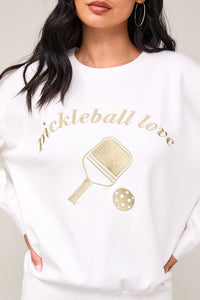 Pickleball Gold Embroidered  Sweater