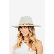 Load image into Gallery viewer, Bella Fedora Chain Detail Hat
