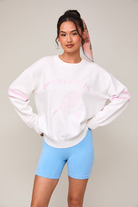 Tennis Pink Embroidered Sweater