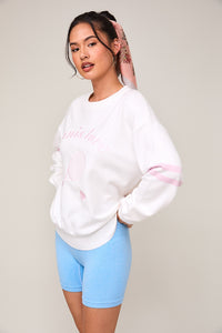 Tennis Pink Embroidered Sweater