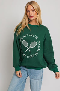 Polo Green Tennis Club Palm Beach Embroidered Sweatshirt