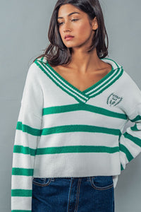 Beverly Hills Green Tennis Sweater