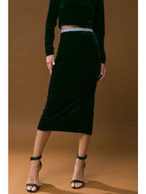 Load image into Gallery viewer, Velvet Elegance Pencil Skirt
